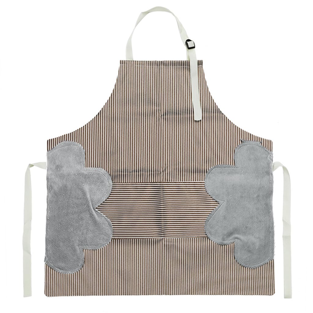 ZIBUYU Kitchen Apron with Pocket Fashion Stripy Apron Oil-proof PVC Cooking Apron with Water Absorbent Coral Plush Patches for Hand Wiping Adjustable Neck Strap Design Women Men Kitchen Apron ZIBUYU Kitchen Apron with Pocket Fashion Stripy Apron Oil-proof PVC Cooking Apron with Water Absorbent Coral Plush Patches for Hand Wiping Adjustable Neck Strap Design Women Men Kitchen Apron